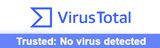 Our software is always checked with VirusTotal, and still 100% safe